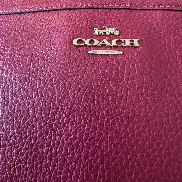 Coach Fuchsia Pink Pebbled Leather Crossbody Bag – Gold Hardware - Picture 2 of 16